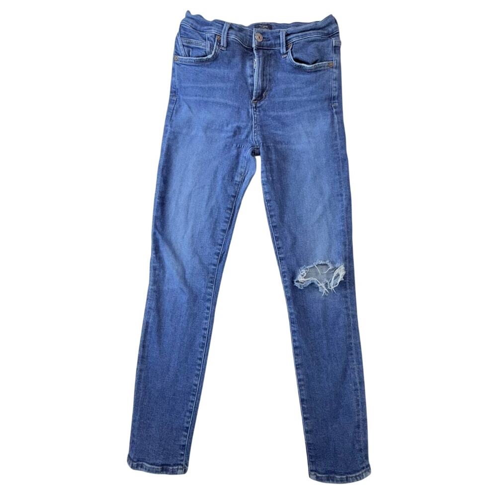 Citizens of Humanity Women's Rocket Crop Mid Rise Skinny Blue Denim Jeans Sz‎ 26